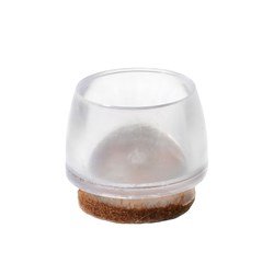 Széklábpapucs filces műanyag 20mm áttetsző (8 db) (14A)