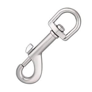 Karabiner + forgó rugós 70mm nikkelezett