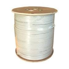 Koax kábel fehér 75 OHM 3x árnyékolt (RG6)