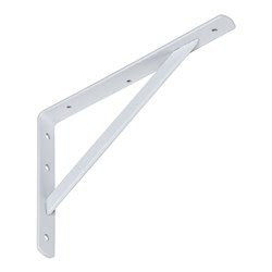 Polctartó konzol fém erősített 200x300x20 / 3mm fehér