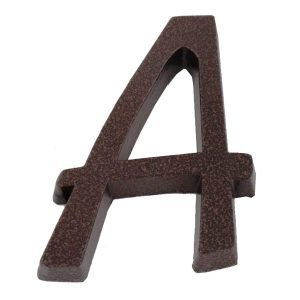 SB alumínium házszám "A" betű barna 11cm