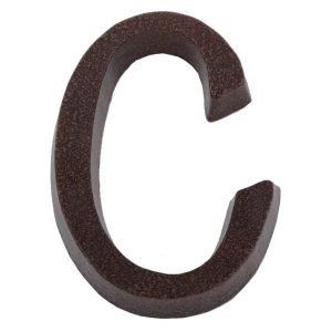 SB alumínium házszám "C" betű barna 11cm
