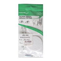 Öntapadó csúsztatófilc kerek fehér ∅50mm (2db/csom)
