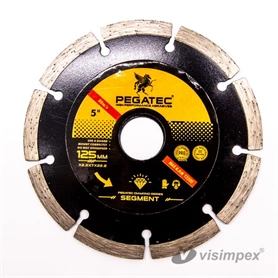 Gyémánt vágókorong 125mm szegmentált PEGATEC