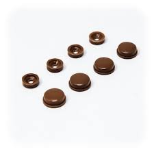 Tükörgomb műanyag barna ∅18mm