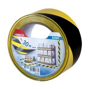 Kordonszalag öntapadós 50 mm 30 m sárga-fekete GEKO DRÁGA!