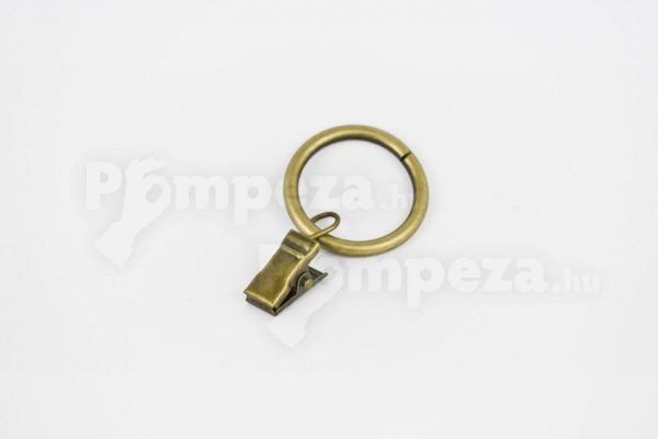 Karika fém 16-20mm csipesszel óarany 10db/csomag