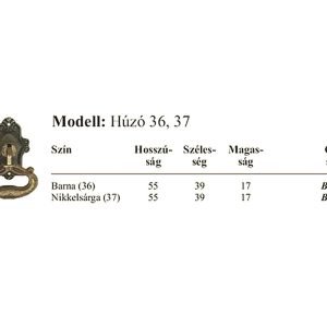 Fogantyú-húzó műfém nikkel sárga (37S) (4C)