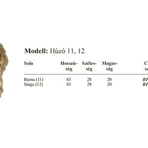 Fogantyú-húzó 12 sárga BF0313 (műfém) (4C)