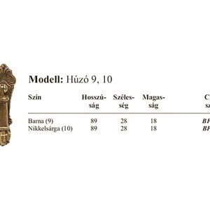 Fogantyú-húzó 9 (műfém) barna BF0310 (4C)