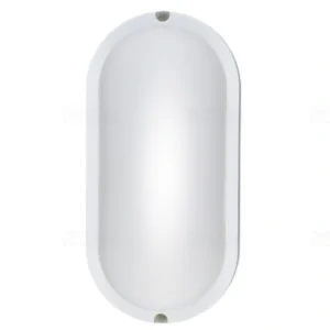 Hajólámpa LED 12W 1000lm 4000K ovális, opál búra műanyag alj fehér IP54 DEL1542 (13A)