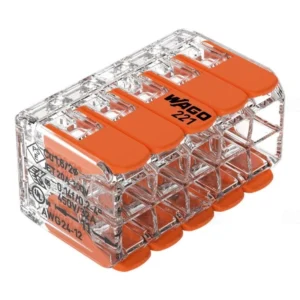 WAGO 221-420 vezeték összekötő sodrott 10-es, átlátszó 0,2- 4mm2, 32A